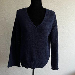 NWT J. Crew Navy Flared Sleeve Sweater